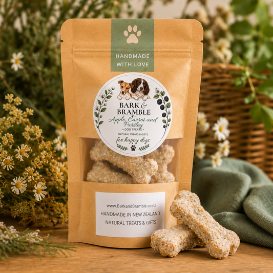 Apple, Carrot & Parsley Dog Biscuits  | Homemade Dog Treats NZ