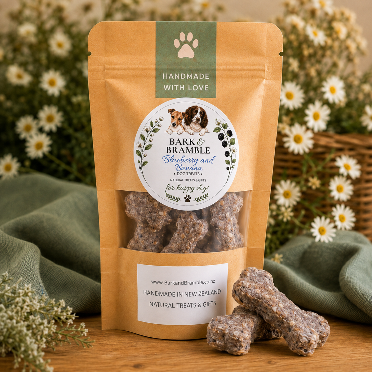 Blueberry & Banana Dog Biscuits | Homemade Dog Treats NZ