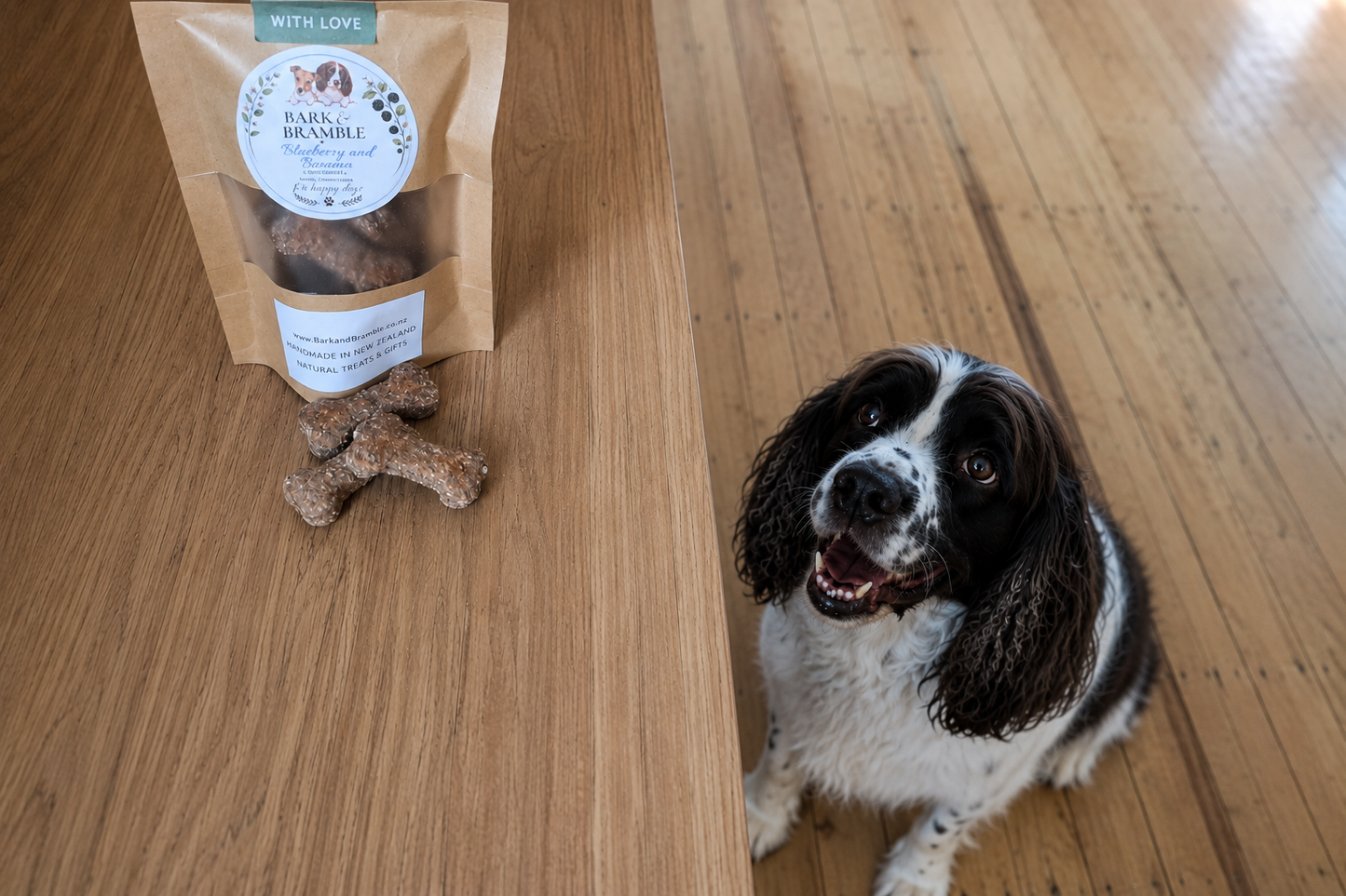 Blueberry & Banana Dog Biscuits | Homemade Dog Treats NZ