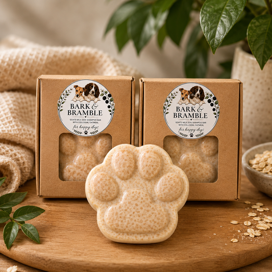 Goat Milk Dog Shampoo Bar with Colloidal Oatmeal | Bark & Bramble